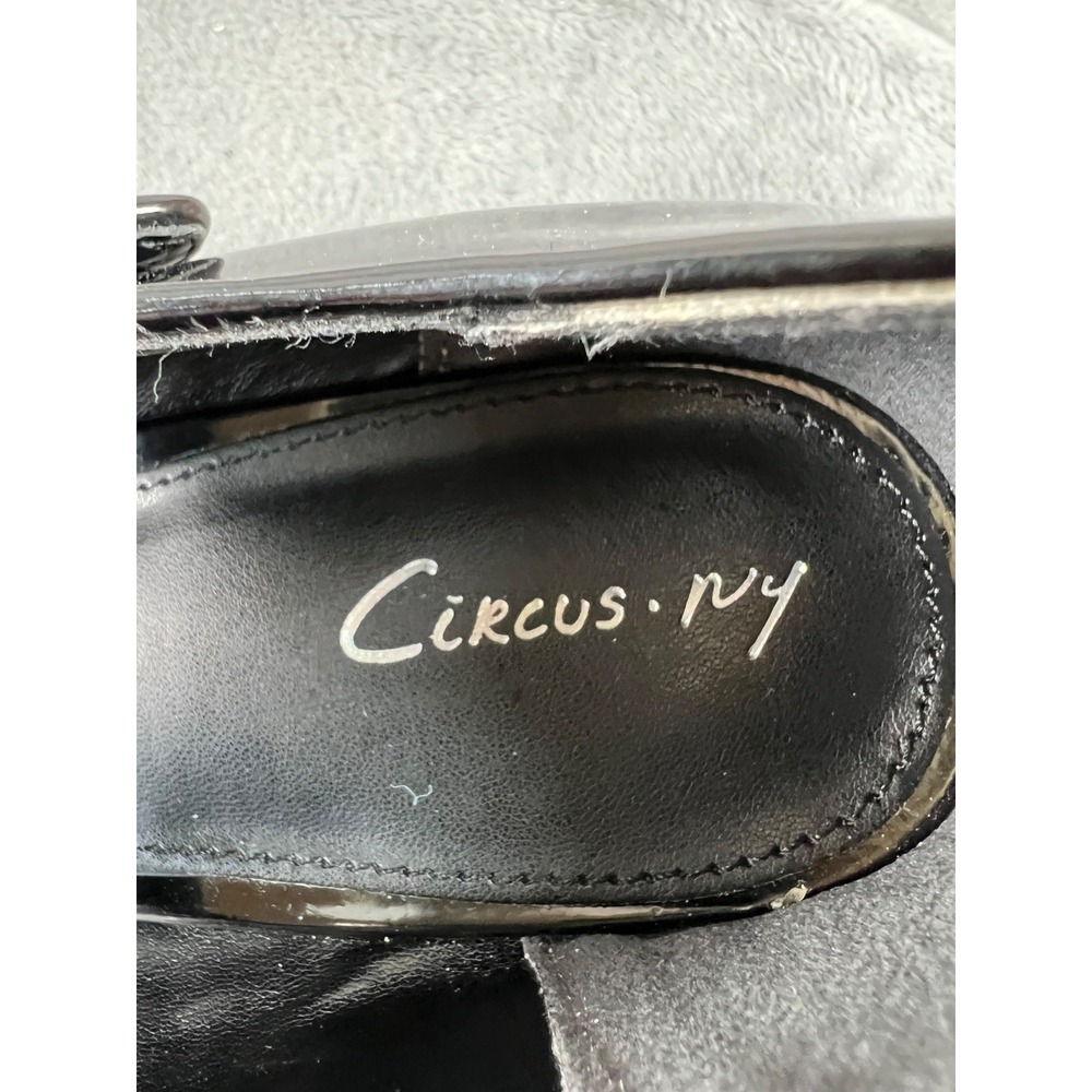 Circus NY Sam Edelman Platform Mary Jane Shoes Sz 11 Black Patent Chunky Goth - Picture 7 of 10